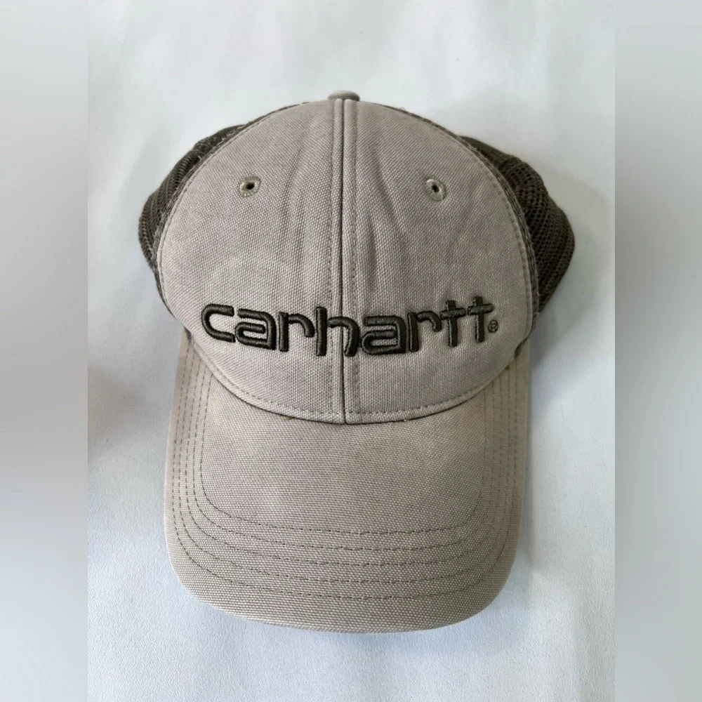 Carhartt Brown Snapback Trucker‎ Mesh Back Adult Unisex Hat Cap Adjustable